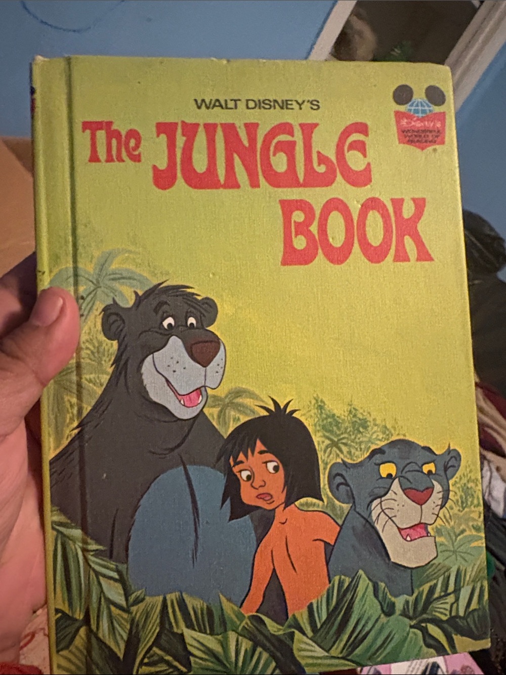 Disney The Jungle Book Hardcover - Yellow Cover with Red Title